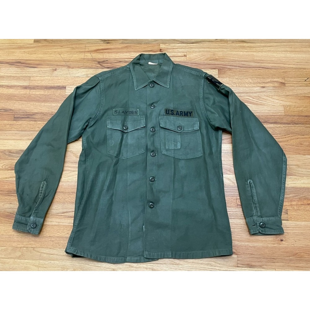 U.S Army Uniform Men's Green Shirt 67th Battlefield Surveillance Brigade Slayden